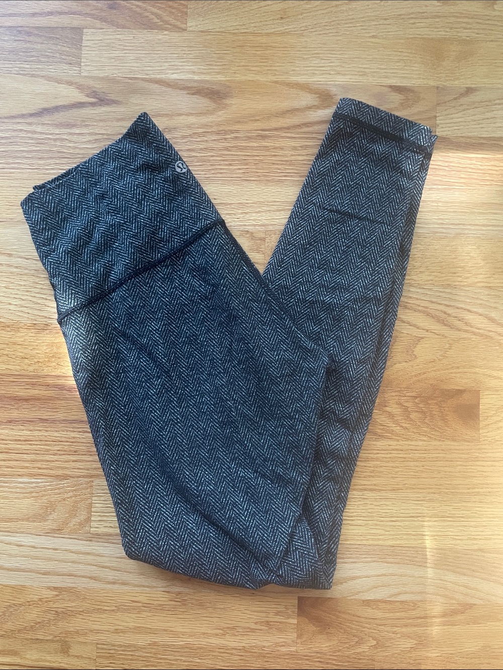 lululemon athletica Herringbone Knit Leggings - Black & Gray